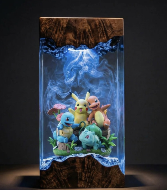 Pikachu, Glumanda, Schiggy, Bisasam